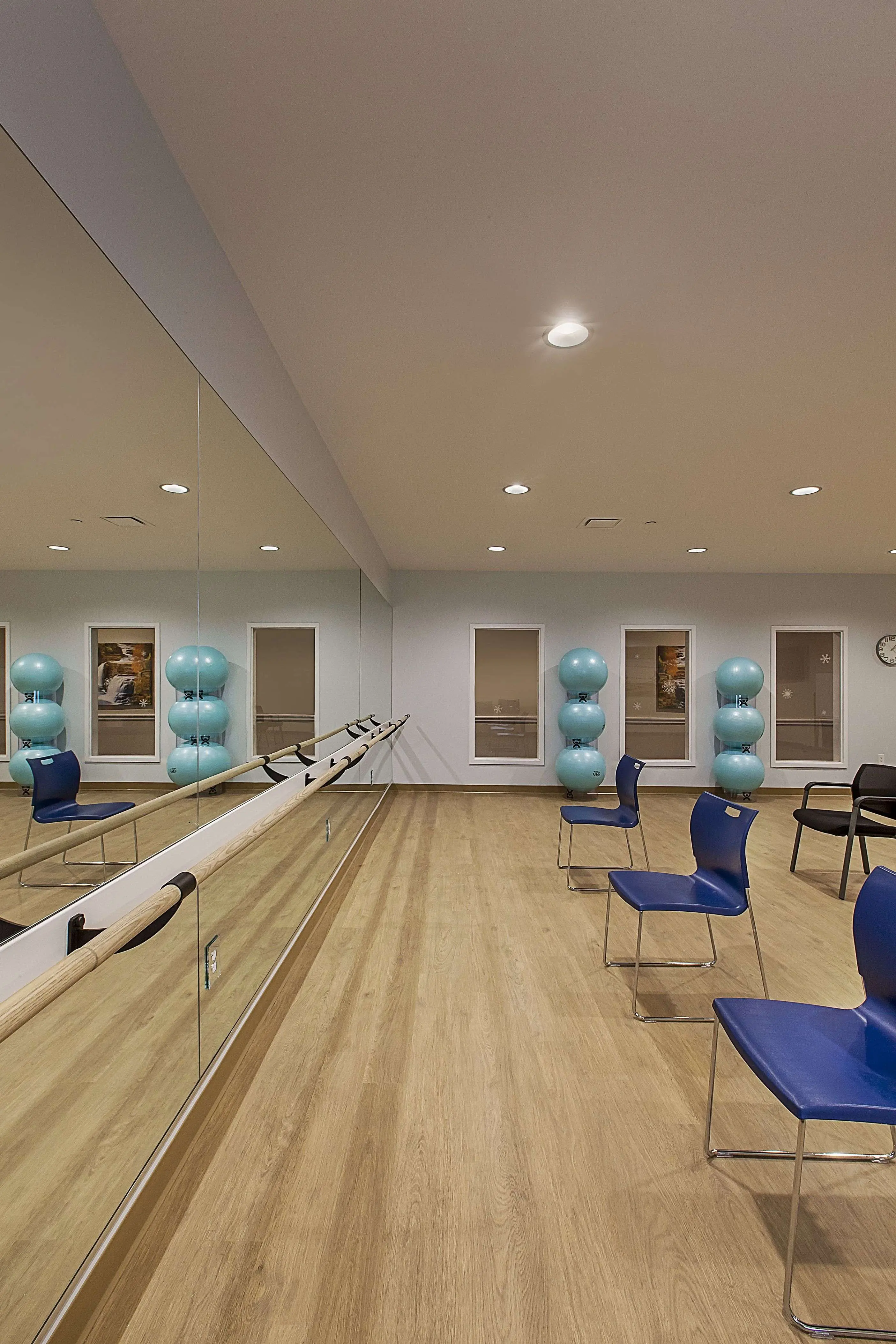 Exercise room at American House Lakeshore Assisted Living